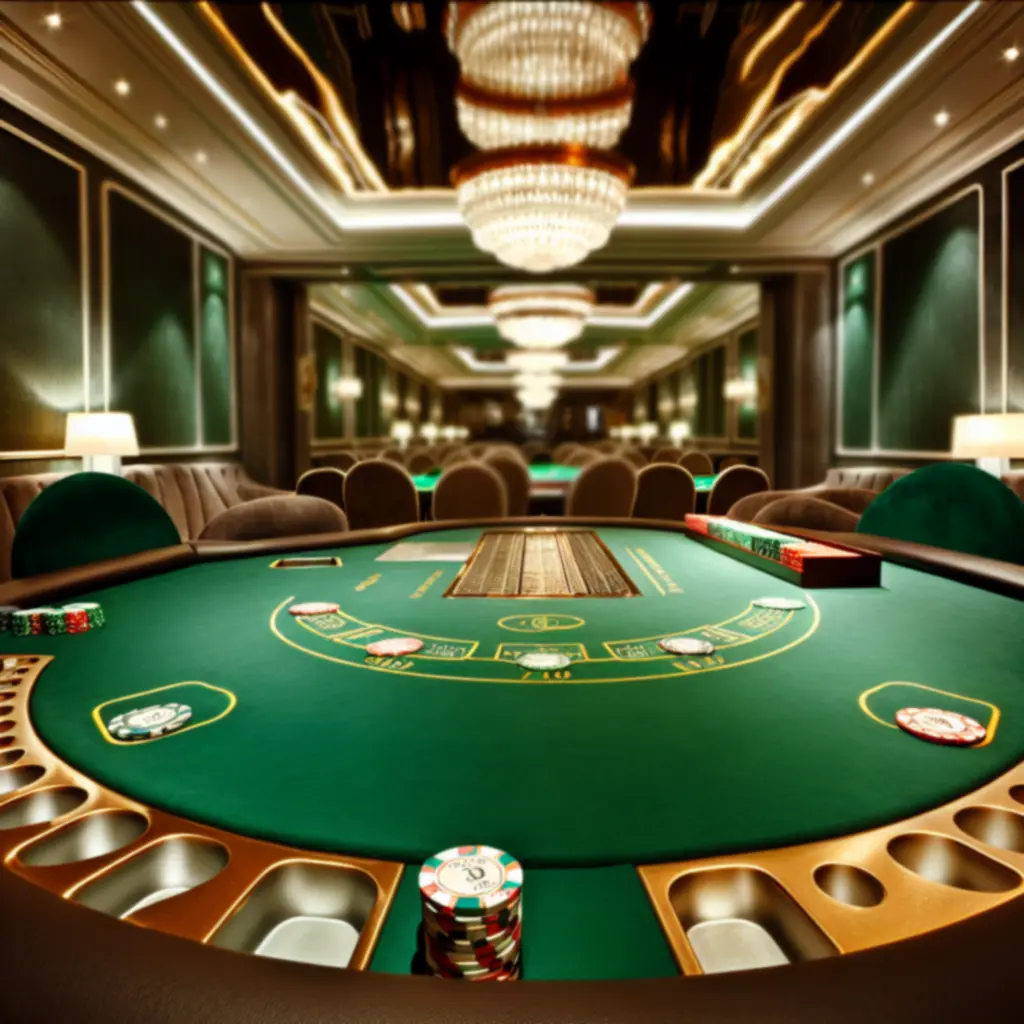 Luksusowy stół do gry w hotelowym kasynie